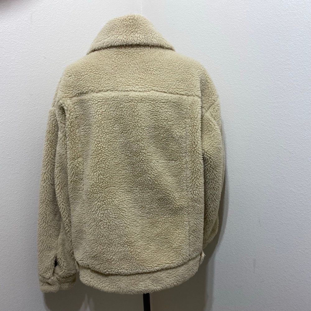 Free People Teddy Bear Sherpa Snap Button Jacket Womens Size Medium - Picture 4 of 7